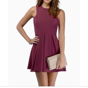 Tobi Burgundy Skater Dress